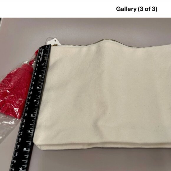 NWT Paper Source colorful candy pom pom zip pouch - Picture 4 of 4